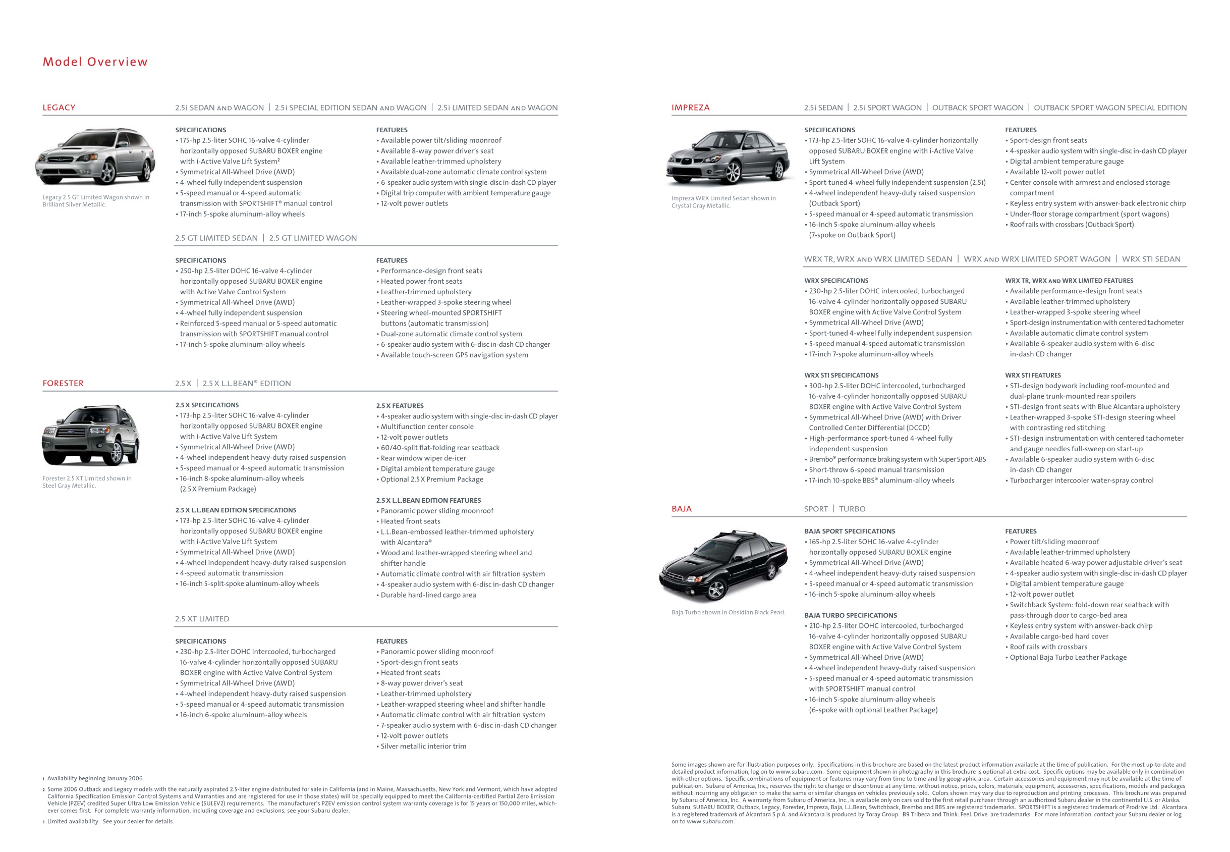 2006 Subaru Brochure Page 3